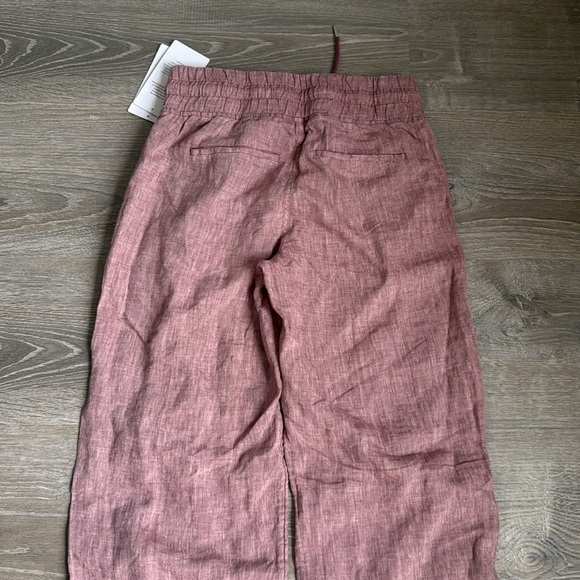 NEW ATHLETA Cabo Pink Linen Drawstring  Pants 2 - Picture 10 of 12